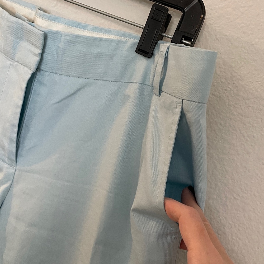 J. Crew Vintage Y2K Low Rise Wide-Leg Cuffed Pant Icy Pale Blue Size 8 - Picture 5 of 14